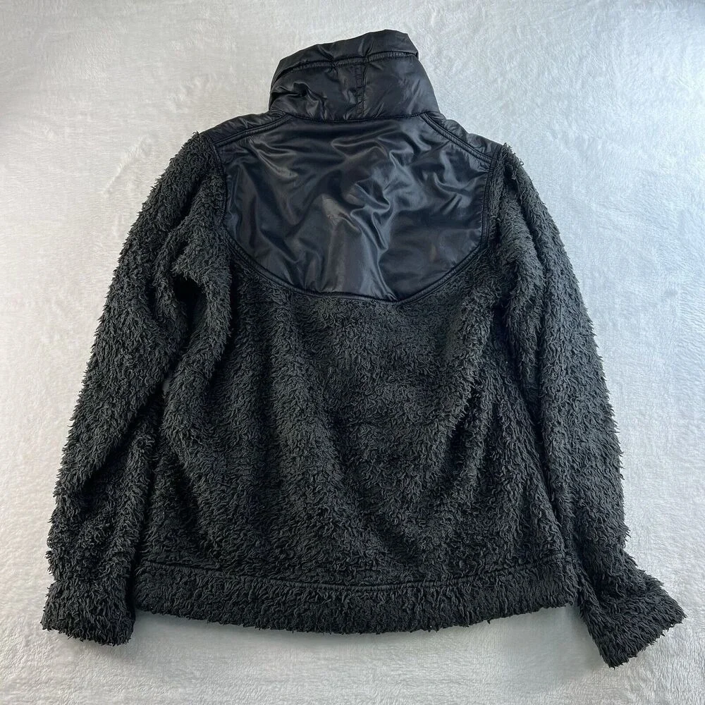 NIKE‎ ACG Women's Medium Black Teddy Fleece Full Zip Jacket Super Soft Plush